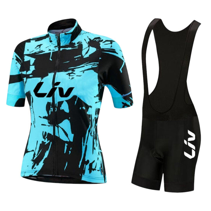 Ensemble de cyclisme longue manche élégant pour dames