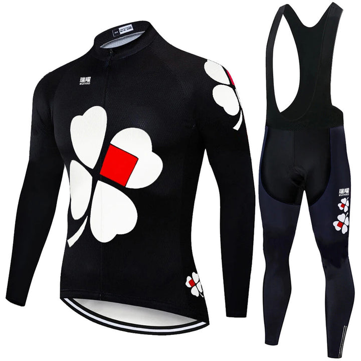 Ensemble de vélos professionnel FDJ avec maillots à manches longues